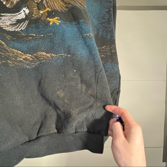Vintage All over Eagle Graphic Crewneck Women’s Medium - Picture 4 of 7